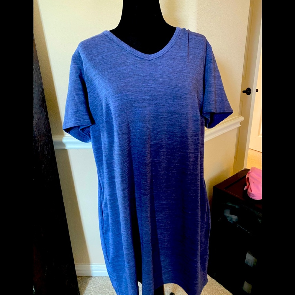 V neck T shirt dress